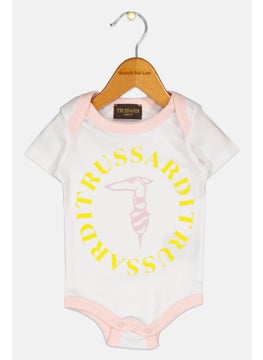 TRUSSARDI Toddlers Girl Graphic Print Short Sleeves Bodysuit, Multicolor  - Image 1