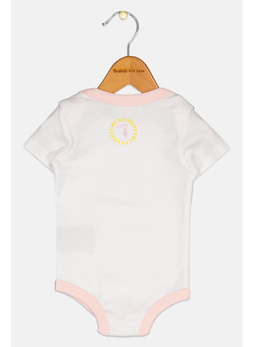TRUSSARDI Toddlers Girl Graphic Print Short Sleeves Bodysuit, Multicolor  - Image 2