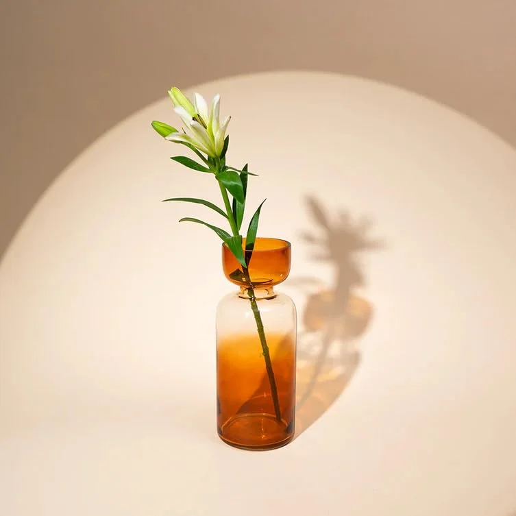 Muun Home Muun Home Grande Handblown Glass Vase for Flowers & Home Decor - Haze Brown Decorative Table Vase