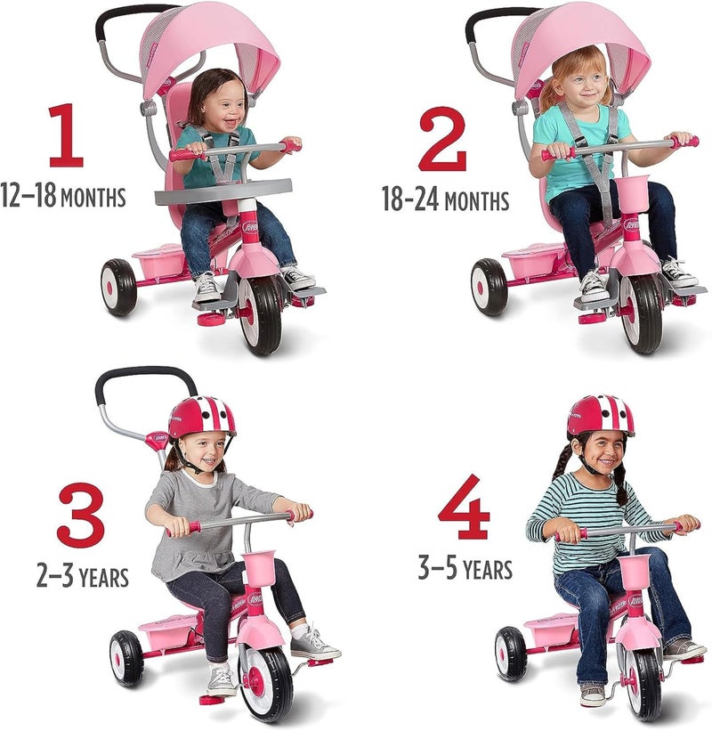 Radio Flyer Custom 4-in-1 Stroll N Trike, Pink - Image 2
