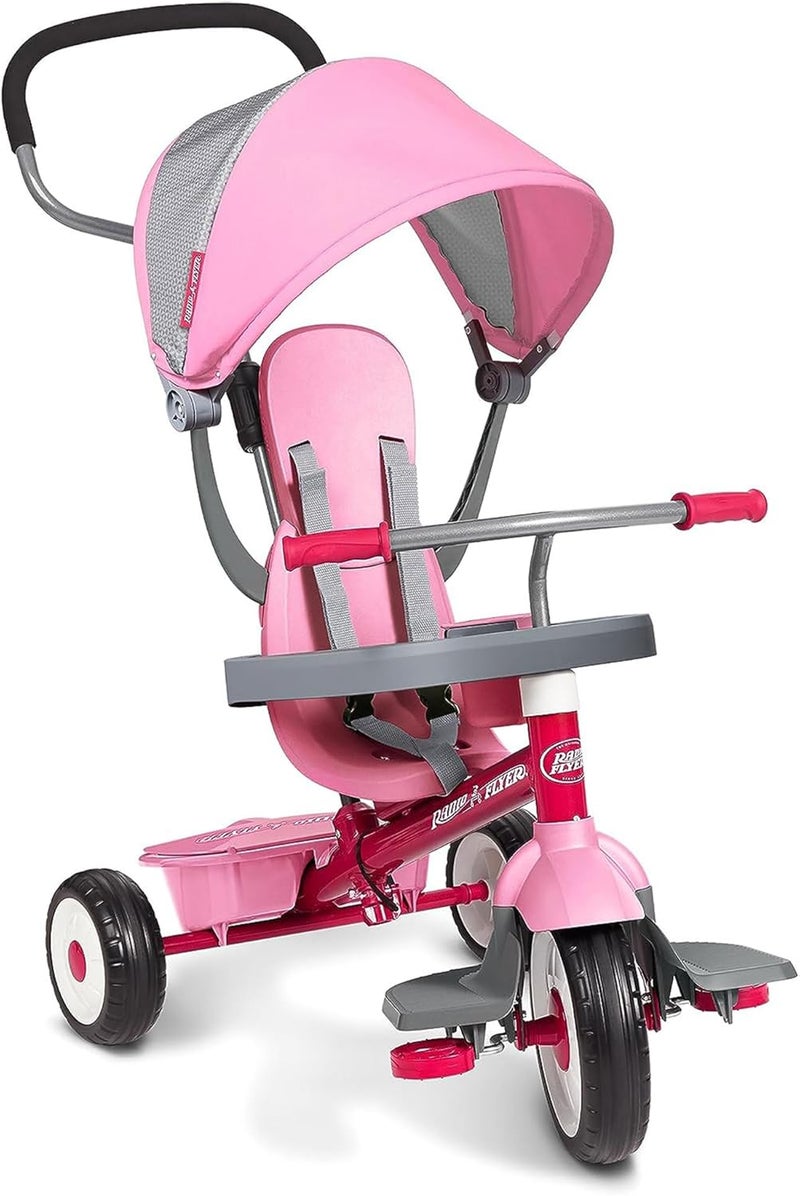 Radio Flyer Custom 4-in-1 Stroll N Trike, Pink - Image 1