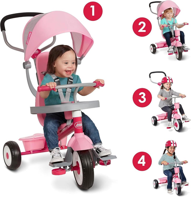 Radio Flyer Custom 4-in-1 Stroll N Trike, Pink - Image 3