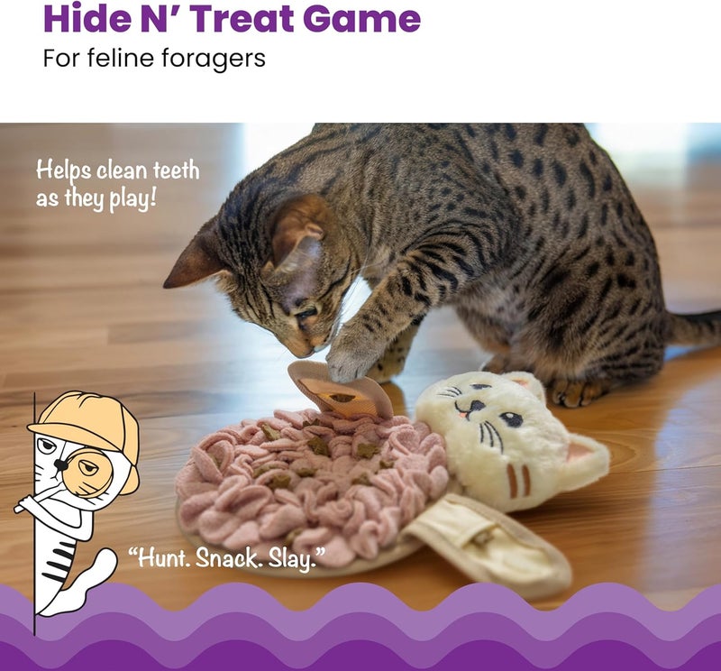 Catstages Snuffle Mat for Cats - Interactive Foraging Toy with Hidden Treats, Non-Slip Base, and Hunting Stimulation for Mental and Physical Activity - Image 2
