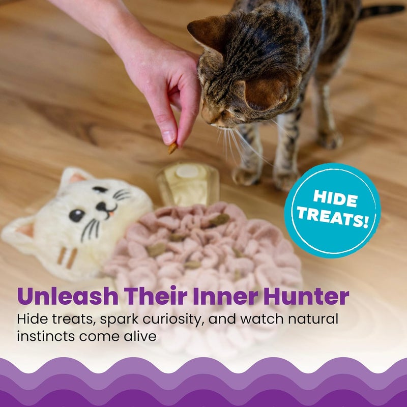 Catstages Snuffle Mat for Cats - Interactive Foraging Toy with Hidden Treats, Non-Slip Base, and Hunting Stimulation for Mental and Physical Activity - Image 3
