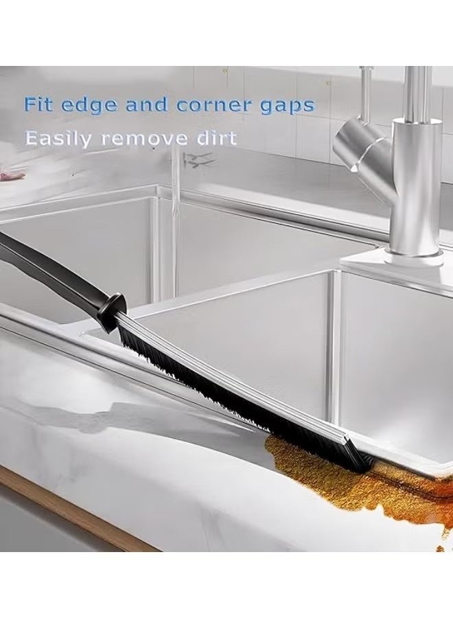 فرشاة تنظيف الزاوية الضيقة (2 قطع ) - فرشة صغيرة لتنظيف الشقوق للاستخدام المنزلي - فرشاة تنظيف فجوات الحمام لتنظيف الزوايا الميتة لبلاط المطبخ والحمام وفتحات النوافذ والفرش متعددة الوظائف – فرشة فجوة النافذة - تستخدم لتنظيف الفجوات – فرشاة تنظيف الحوض والغسالة والاماكن الضيقة -162 - Image 4