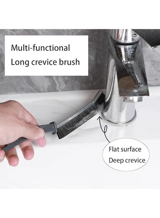 فرشاة تنظيف الزاوية الضيقة (2 قطع ) - فرشة صغيرة لتنظيف الشقوق للاستخدام المنزلي - فرشاة تنظيف فجوات الحمام لتنظيف الزوايا الميتة لبلاط المطبخ والحمام وفتحات النوافذ والفرش متعددة الوظائف – فرشة فجوة النافذة - تستخدم لتنظيف الفجوات – فرشاة تنظيف الحوض والغسالة والاماكن الضيقة -162 - Image 5