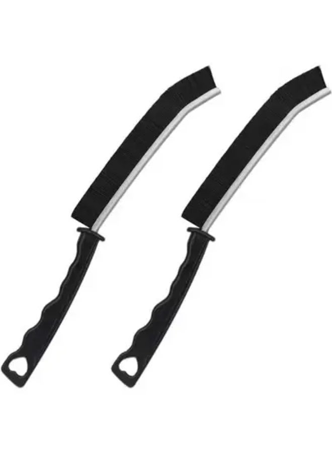 فرشاة تنظيف الزاوية الضيقة (2 قطع ) - فرشة صغيرة لتنظيف الشقوق للاستخدام المنزلي - فرشاة تنظيف فجوات الحمام لتنظيف الزوايا الميتة لبلاط المطبخ والحمام وفتحات النوافذ والفرش متعددة الوظائف – فرشة فجوة النافذة - تستخدم لتنظيف الفجوات – فرشاة تنظيف الحوض والغسالة والاماكن الضيقة -162 - Image 1