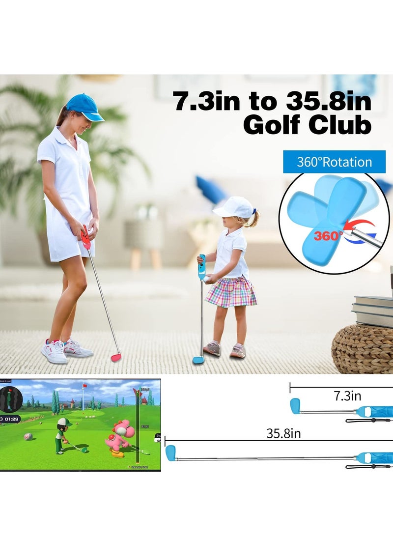 Zikra مجموعة ملحقات رياضية 14 في 1 لجهاز نينتندو سويتش - تشمل مضارب تنس، سيوف، مضارب جولف، مقبض ملاكمة، وأحزمة للساق/ المعصم لتحسين تجربة اللعب. - Image 4