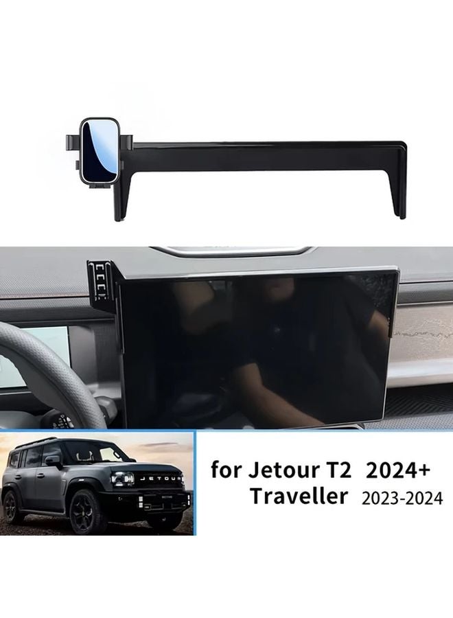 حامل هاتف السيارة المغناطيسي لـ Jetour T2 T1 Traveller 2024 2025 حامل قوس GPS - Image 2
