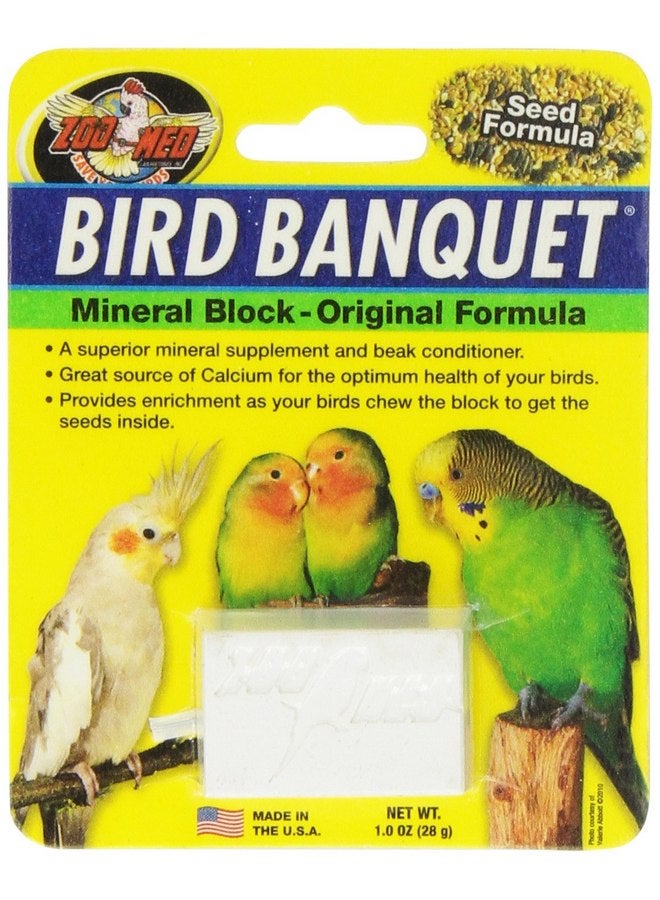 زوو ميد طعام الطيور Zoo Med Mineral Block Original Formula Banquet، 1 أونصة