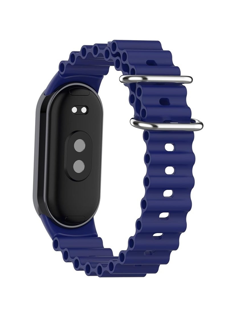 Generic - Ocean Band for Xiaomi Mi Band 9 / Xiaomi Mi Band 8,Adjustable Silicone Stretchy Sport Strap Women Men Replacement Wristband For Xiaomi Smart Band 8 / Xiaomi Smart Band 9 - Image 1