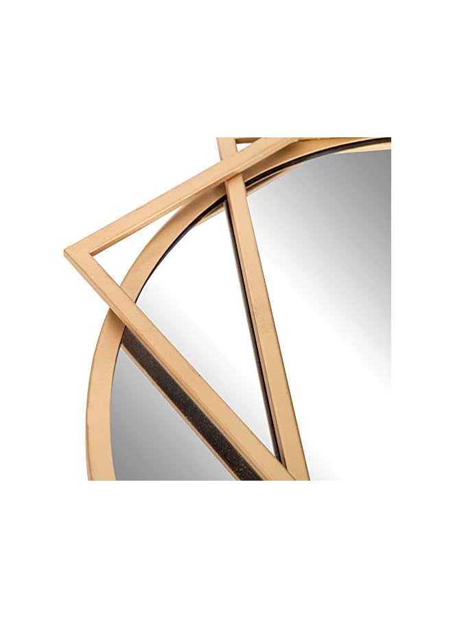 The Bros 21x24 Gold Layered Geometric Accent Mirror - Image 5