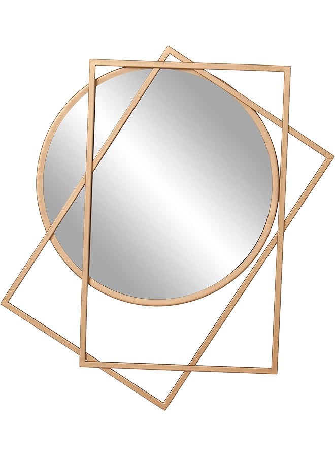 The Bros 21x24 Gold Layered Geometric Accent Mirror - Image 1
