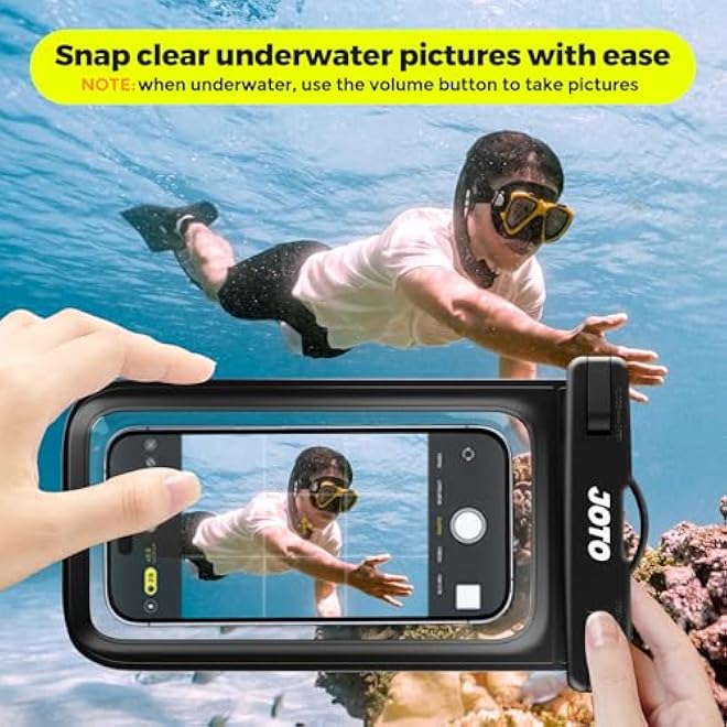 JOTO Universal Waterproof Phone Pouch Cellphone Dry Bag Case for iPhone 16 15 14 13 12 11 Pro Max Mini Plus Xs XR X 8 7 6S Galaxy S23 S22 S21 Plus Note Pixel up to 7 Black - Image 3