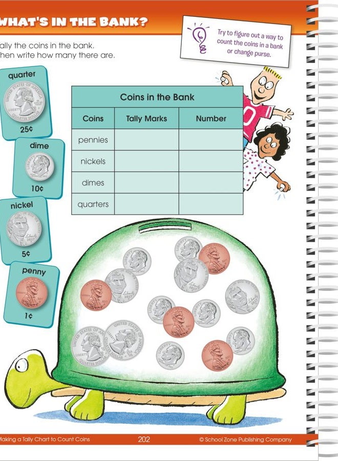 School Zone Big Second Grade Workbook - 320 Spiral Pages, Ages 7 to 8, 2nd Grade, Word Problems, Reading Comprehension, Phonics, Math, Science, and More (Big Spiral Bound Workbooks) - Image 5