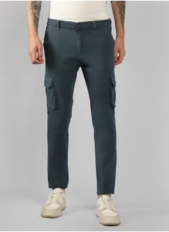 Dennis Lingo Men's Steel Grey Tapered Fit Cargo Pants  - Image 5