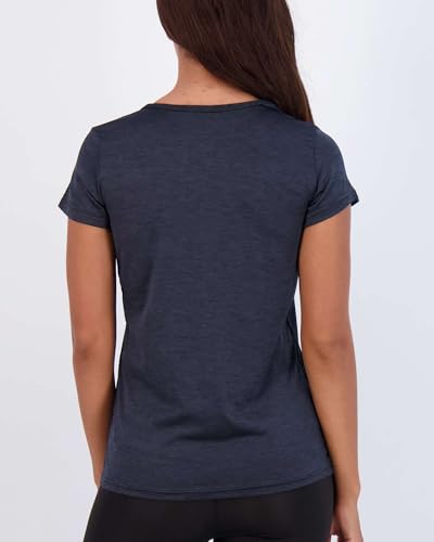 REALESSENTIALS Real Essentials 5 Pack: Women's Dry Fit Short Sleeve V Neck Workout Top - Fitness Pilates Gym Athletic Yoga T-Shirt (Plus Available), Set 1, L - Image 4