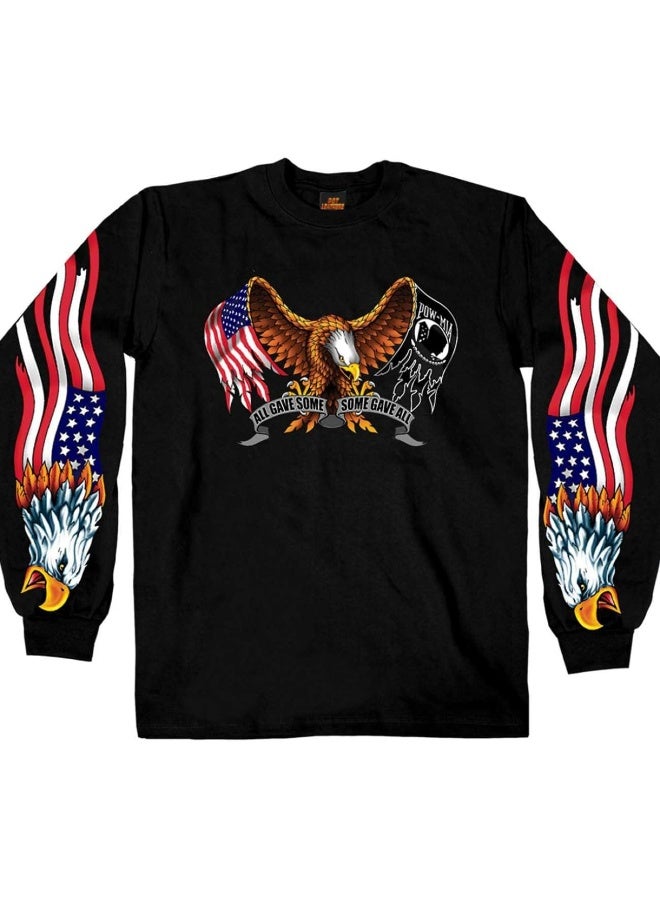 Hot Leathers Black Some Gave All Long Sleeve T-Shirt - Image 1