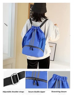 Y&D Drawstring Backpack Bag Gym Sack String Men Women Basketball Bundle Pocket Student School Football Storage Large Capacity Fitness  - Image 5