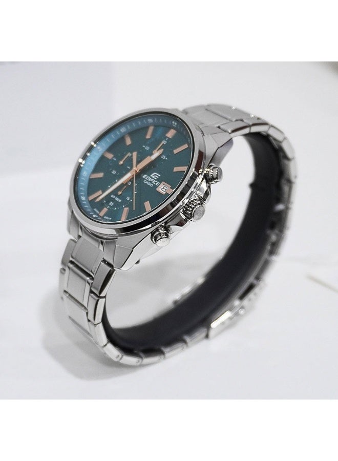 CASIO EDIFICE Chronograph Men's Watch EFV-610DE-2AUDF, 43.8 mm Blue Dial, Stainless Steel Case & Bracelet, 100 m WR - Image 4