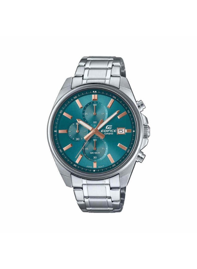 CASIO EDIFICE Chronograph Men's Watch EFV-610DE-2AUDF, 43.8 mm Blue Dial, Stainless Steel Case & Bracelet, 100 m WR - Image 3