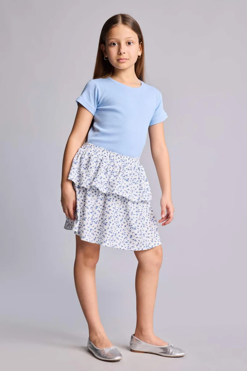 ديفاكتو Girl Regular Fit Knitted Skirt