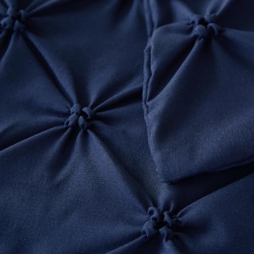 Vaulia Lightweight Microfiber Decorative Pillow Shams, Pinch Pleat Design Standard Size 20"x 26", Navy Blue 2 Pack - Image 5