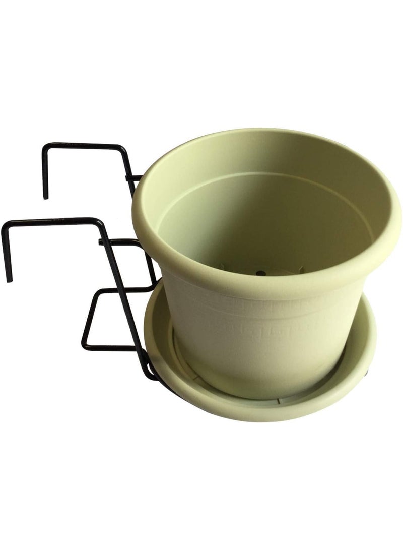 Idel Hanging Flower Pot 20cm  Hang Etrusco – 3.2L Plastic Planter with Hook for Balcony, Garden, Indoor & Outdoor Plants – Durable Decorative Hanging Basket - Made in Italy - by Idel - Image 1