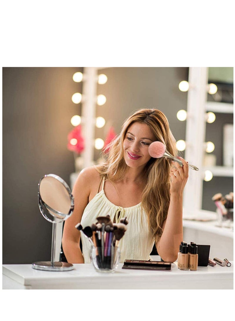 Excefore 2 Pcs Large Mineral Powder Brush, Soft Fluffy Foundation Brush, Professional Powder Brush and Blush Brush for Daily Makeup, Rose Gold - Image 3