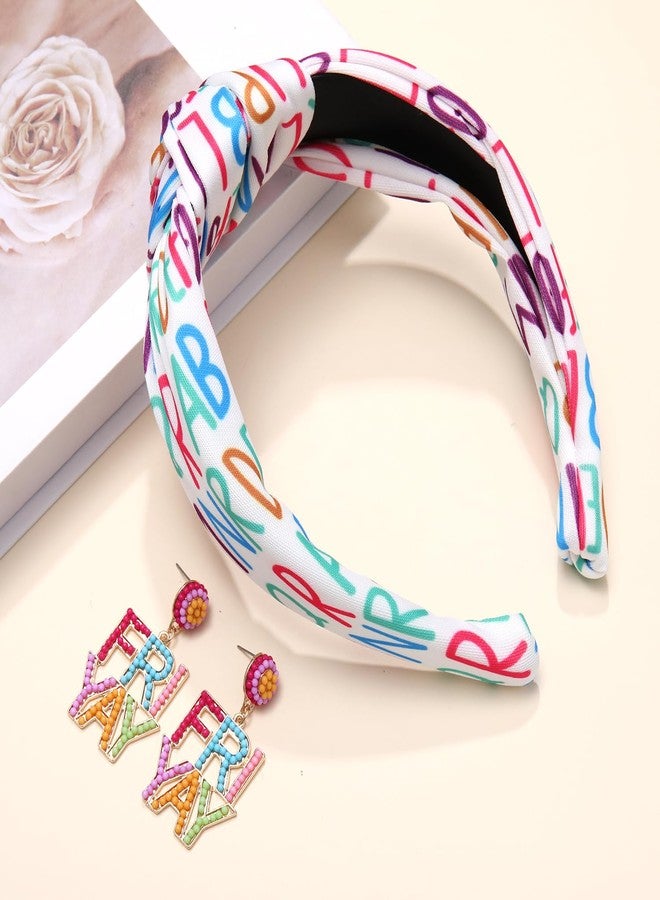 YAHPERN Teacher Headband for Women Wide Knotted Headbands Pencil Crayon School Headband Teacher Appreciation Gifts - Image 5