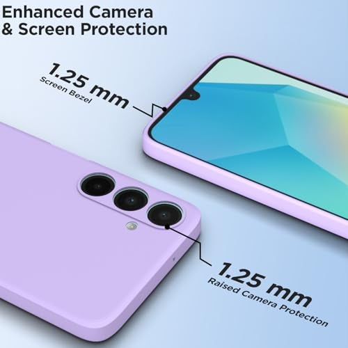 Pikkme Back Cover for Samsung Galaxy A26 5G | Camera Protection | Shockproof Soft Matte Silicon Back Case (Purple) - Image 2