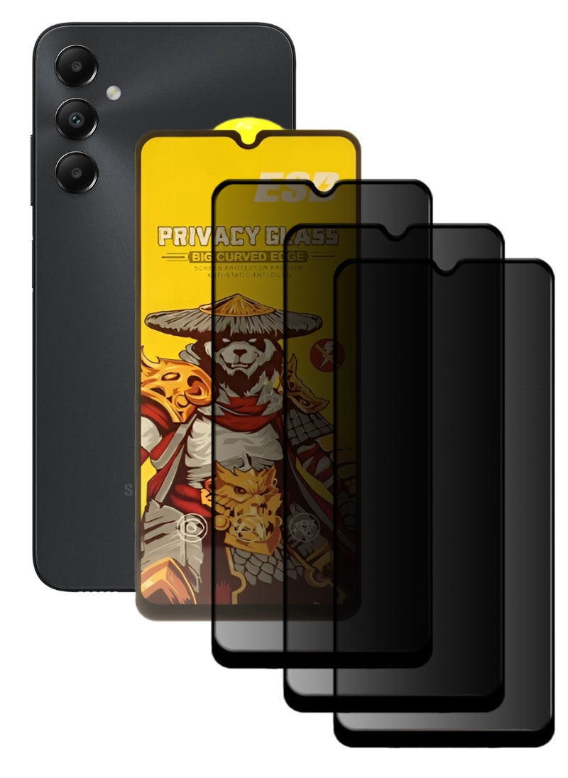 ESD 3 Pieces Tempered Dustproof Privacy Glass Screen Protector Compatible For Samsung Galaxy A05s - Image 1