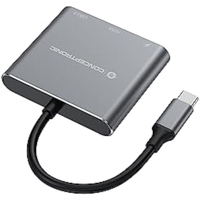Conceptronic DONN018 HDMI USB -A 3.0 USB-C PD 100W USB-C ADAPTER - Image 2