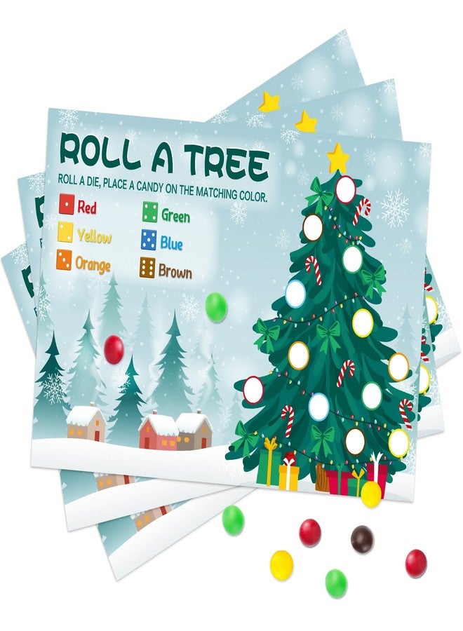 WEEPA 25 Players Roll A Christmas Tree Dice Game Christmas Dice Game Holiday Party Desk Games for Family Friends - Image 1