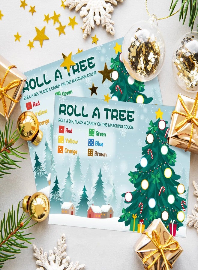 WEEPA 25 Players Roll A Christmas Tree Dice Game Christmas Dice Game Holiday Party Desk Games for Family Friends - Image 3