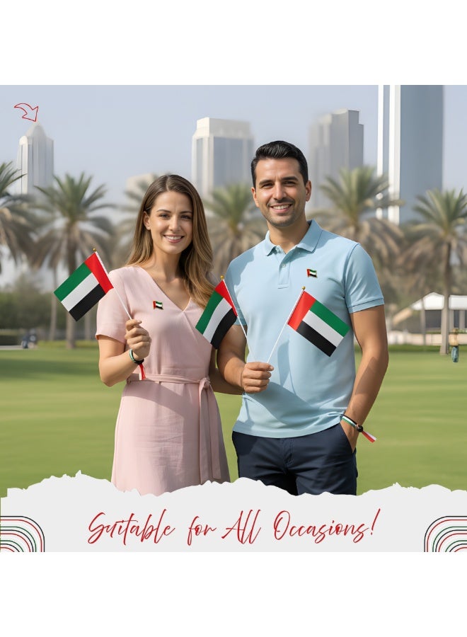 PRINTSHOP4ME UAE Celebration Bundle | Flag Pin Wristband Scarf Set | Event Accessories Kit | Multi Item Combo (Basic Bundle, 1 Hand Flag + 1 Lapel Pin + 1 Wristband) - Image 3