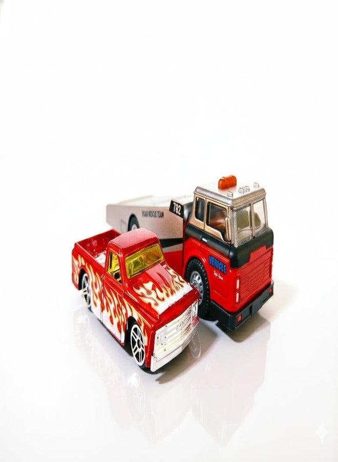 eToymart Toy Transport Truck with Rescue Car for Toddlers | Friction Powered Car Carrier Truck Toy, Kids Vehicle Playset for Boys & Girls Ages 3+(Multicolor) - Image 4