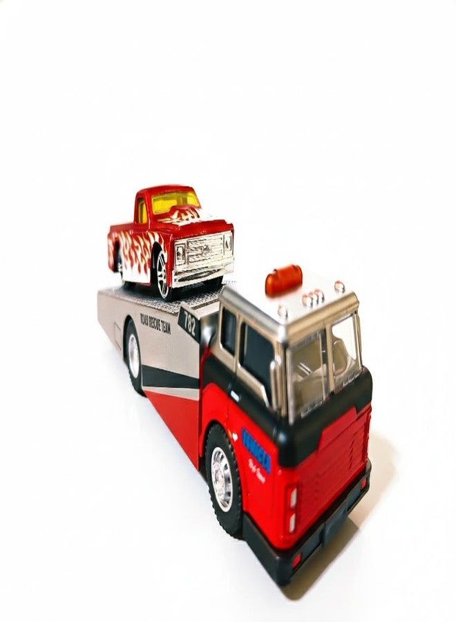 eToymart Toy Transport Truck with Rescue Car for Toddlers | Friction Powered Car Carrier Truck Toy, Kids Vehicle Playset for Boys & Girls Ages 3+(Multicolor) - Image 3
