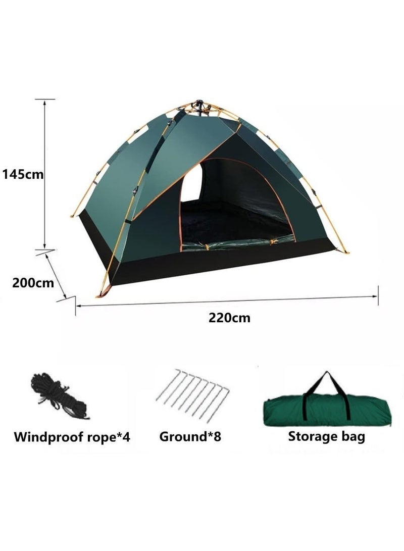 Soofam Outdoor Camping Tent 3-4 Persons | Family Tent for Ramadan & Eid Al-Fitr | UV Protection Waterproof Windproof Sandproof | 210D Oxford | Pop Up Quick Open with Carry Bag | Ideal for Desert Beach Camping. - Image 4