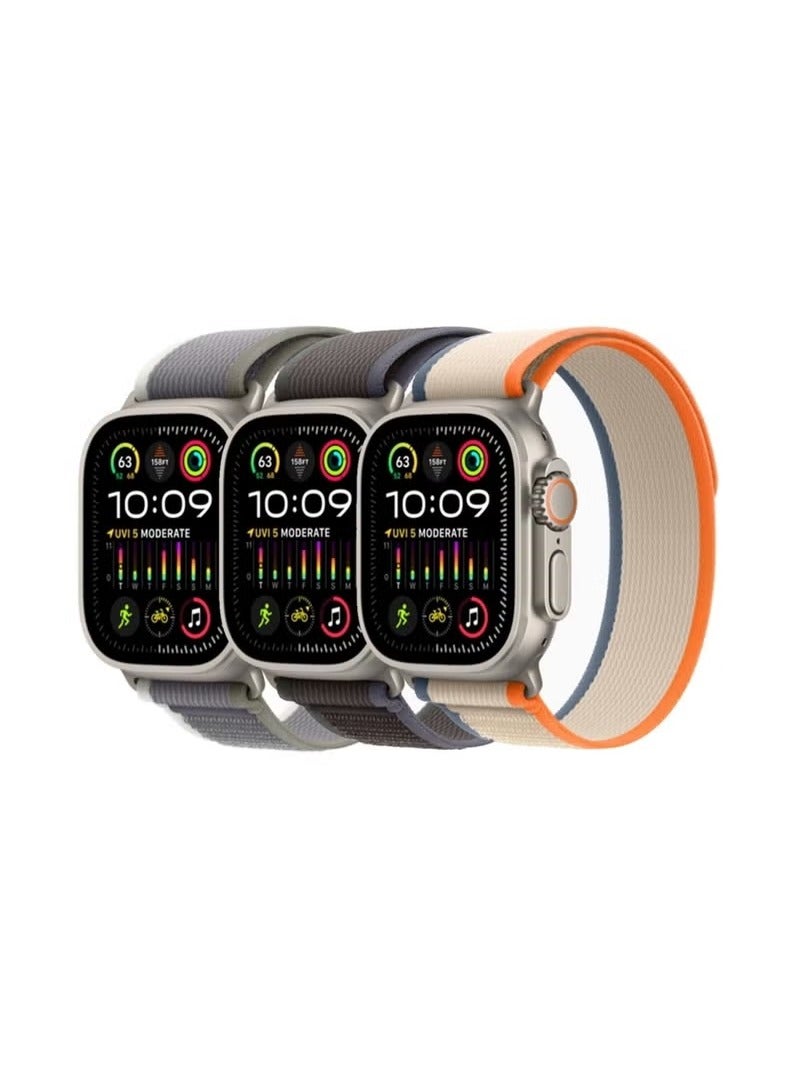 (Pack of 3) Trail Loop Watch Band Strap for Apple Watch Ultra 1/2 49mm 46mm 45mm 44mm 42mm Breathable Nylon Compatible with iWatch Series 10 9 8 7 6 5 4 3 2 1 SE - Image 1