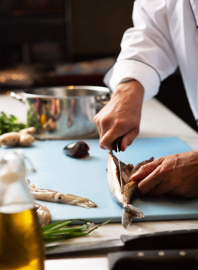 Thirteen Chefs Commercial Blue Cutting Board - 24 x 18 Extra Large for Fish, Seafood and Shellfish, 1/2" Thick HDPE Plastic NSF Approved for Restaurants - Image 5