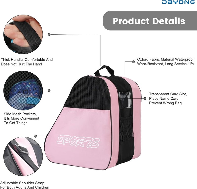DAYONG Roller Skate Bags, Oxford Cloth Ice Inline Skates Bag with Adjustable Shoulder Strap for Kids and Adult, Large Capacity Skate Bag for Skates Shoes, Helmet Other Skate Accessories. - Image 3