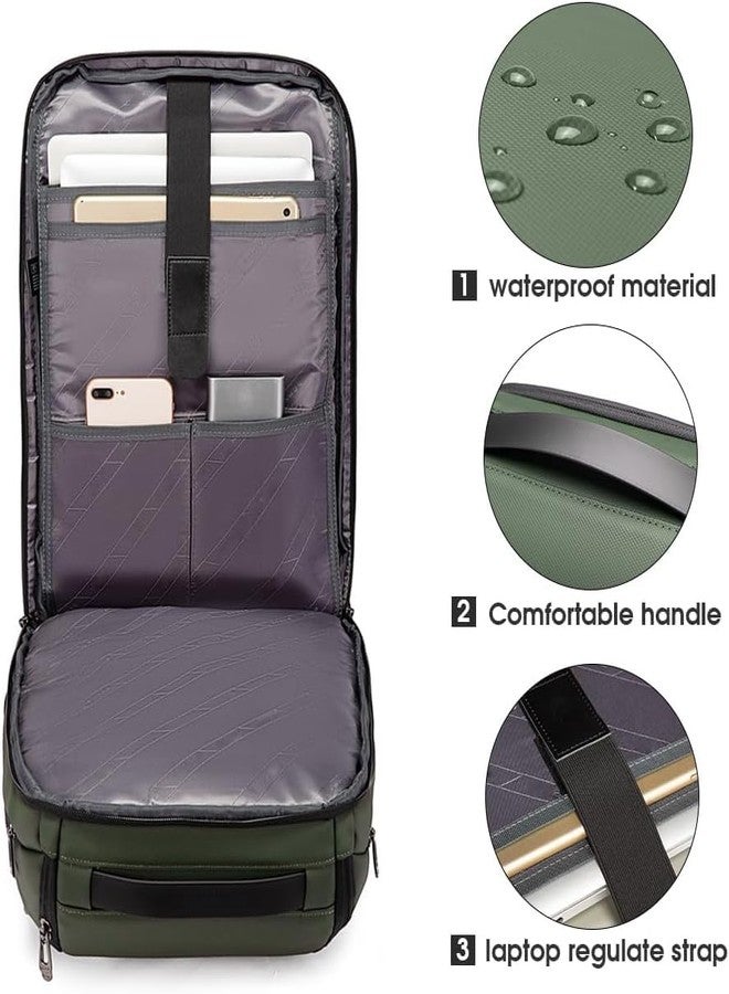 HATCHMATIC Business Backpack 15.6 Inch USB Charging Port Travel Durable Backpack Backpack Waterproof fit Backpack For Office/Schools (Grey) - Image 2