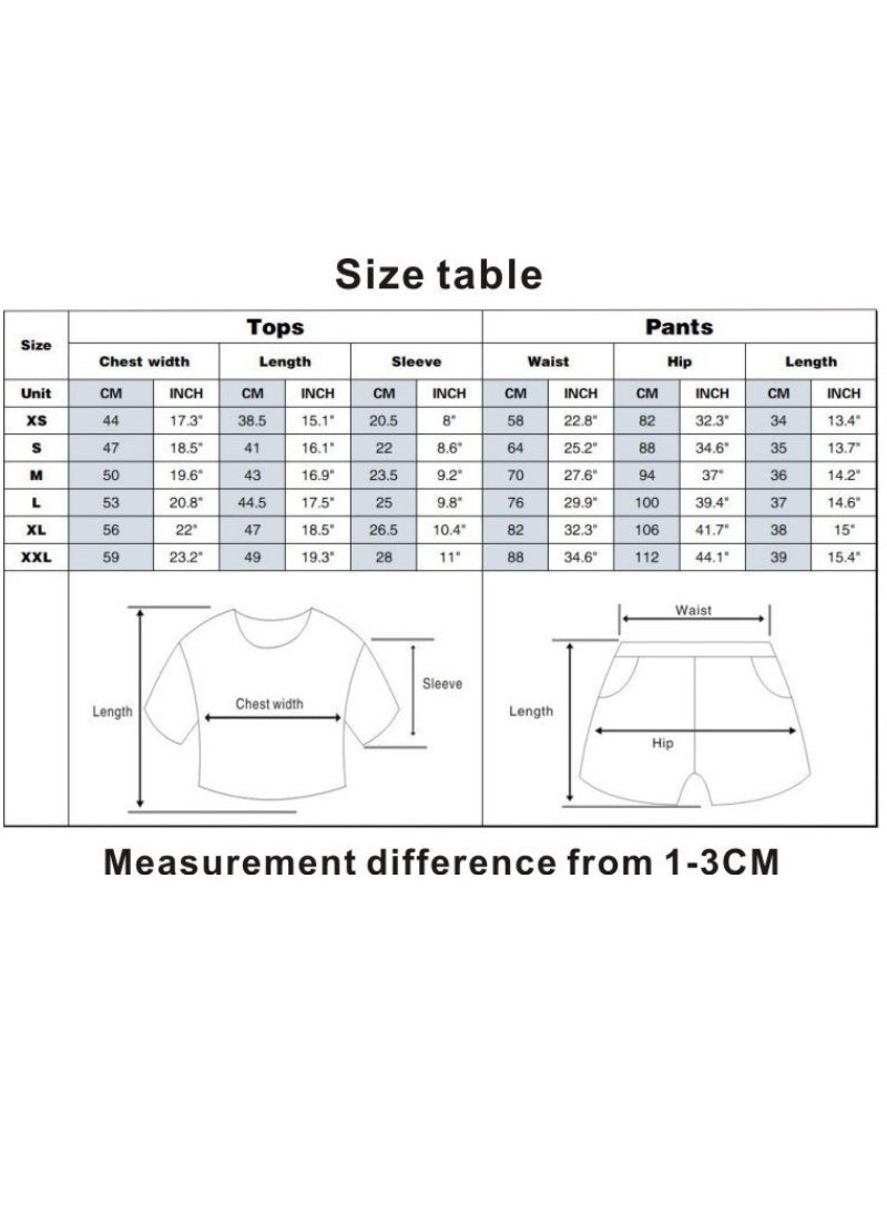 KUYING New One Piece Casual Loose Short Sleeved Shorts Set  - Image 2