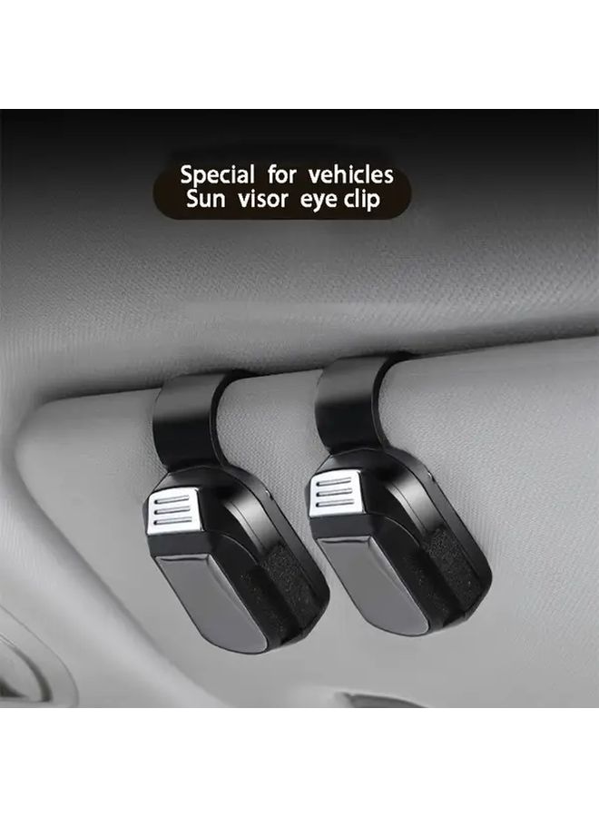 Black Car Glasses Clip Holder Sun Visor Accessory - Image 3