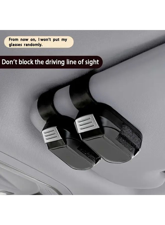 Black Car Glasses Clip Holder Sun Visor Accessory - Image 5