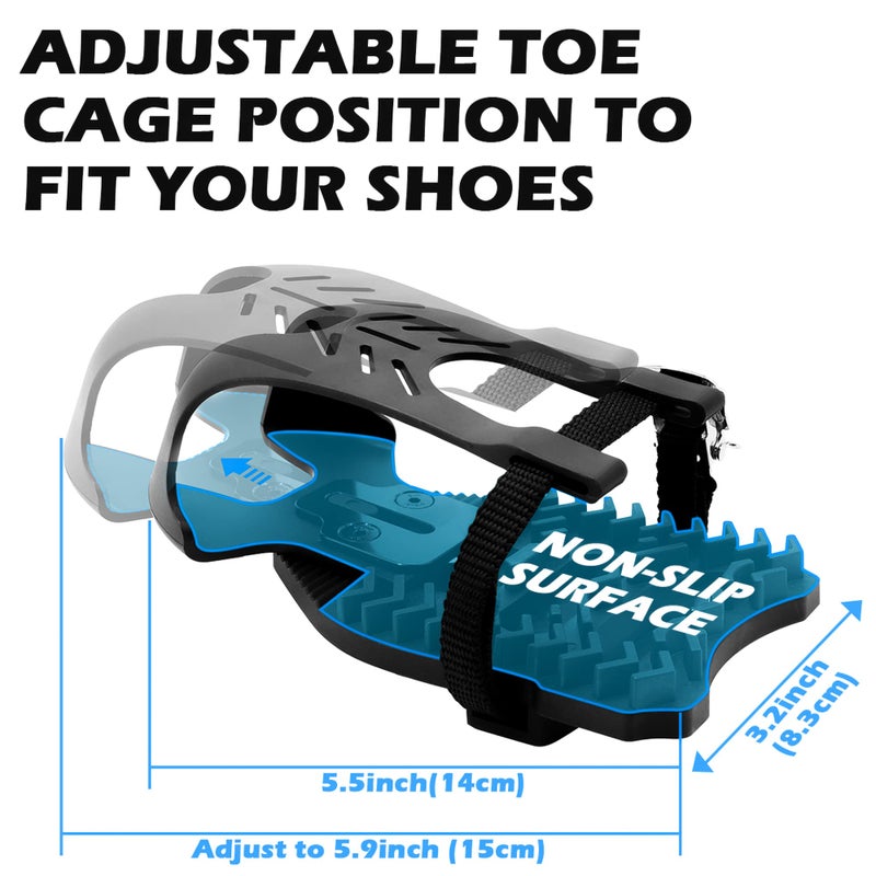 Thinvik Bike Toe Cages Pedal for Peloton Spin Bike & Peloton Bike+ Pedals - Indoor Cycling Pedal Adapters for Look Delta Pedals Being Converted to Dual Fuction Pedals - Ride with Sneakers - Image 2