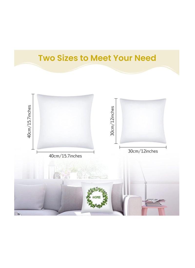 Y&D SYOSI, 6 Pieces Sublimation Blanks Pillow Cases, White Cushion Covers with Heat Press DIY, Transfer Polyester Peach Skin Cover Concealed Zipper  - Image 2