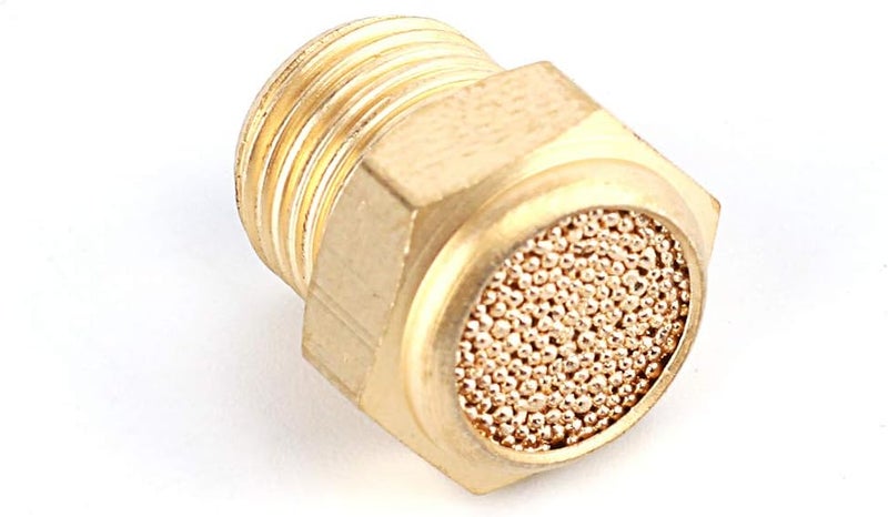 Sns PSV-N01 Male Thread 1/8 NPT Brass Pneumatic Exhaust Muffler Silencer 10 PCS Per Pack - Image 5