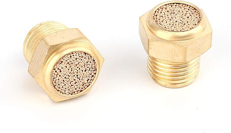 Sns PSV-N01 Male Thread 1/8 NPT Brass Pneumatic Exhaust Muffler Silencer 10 PCS Per Pack - Image 3